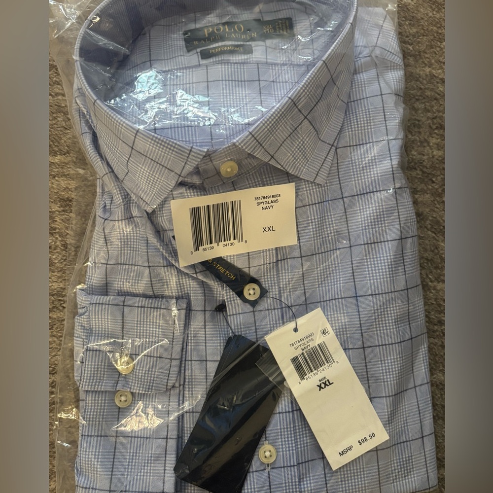 Polo Ralph Lauren Light Blue Check Dress Shirt